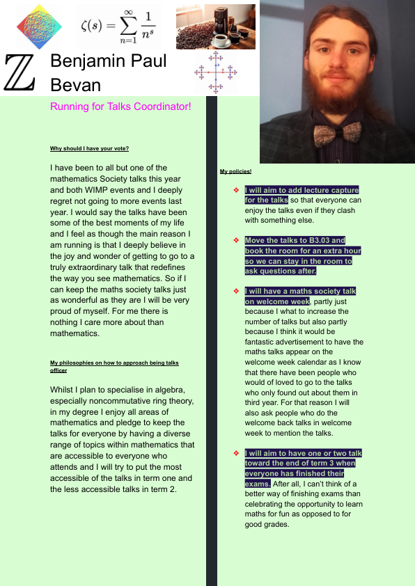 Benjamin Bevan (Talks)